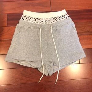 Heather grey fishnet shorts! Never worn before.